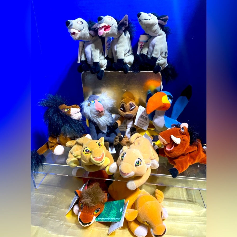 DISNEY EXCLUSIVE NWT VTG 1990s THE LION KING ORIGINAL BEAN BAG PLUSH SET OF 12 - Picture 6 of 16